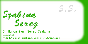 szabina sereg business card